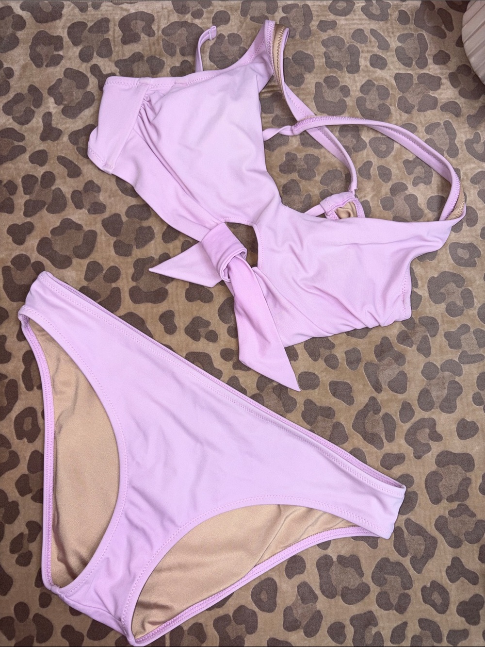 Women’s Lilac Tie-Front Bikini Set - Brand